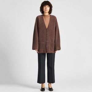 Women's Uniqlo U Lemaire Wool Blend Boucle Knit Coat